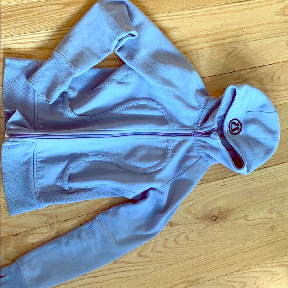 This is a periwinkle lulu lemon jacket, cozy+warm!
